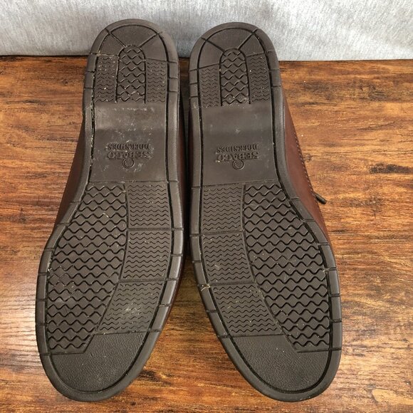 Sebago Docksides Shoes Mens Size 10.5 2E Wide Brown Leather Boat Deck Nautical - Picture 9 of 12
